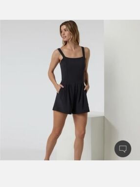 Vuori Villa Black Romper Jumpsuit Xs